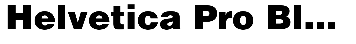 Helvetica Pro Black